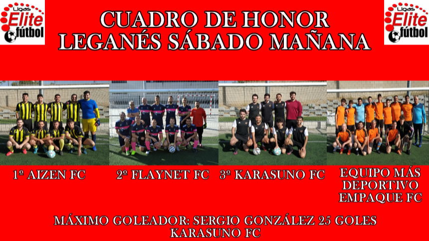 CUADRO DE HONOR. LEGANÉS SÁBADO MAÑANA